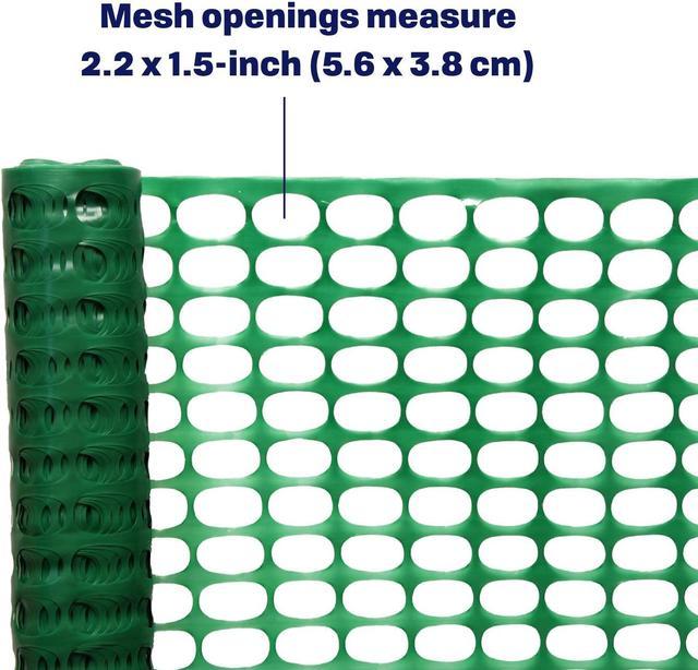 DOEWORKS Safety Fence, 4 x 100 FT Green Plastic Mesh Fence Roll Barrier  Netting for Construction Fencing Animal Fencing Garden Fencing and Event