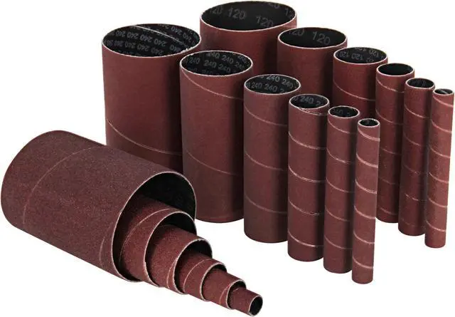 Main image of ABN Aluminum Oxide Wood Sanding Sleeves 18-Pack 4.5 Inch Long Sandpaper Rolls