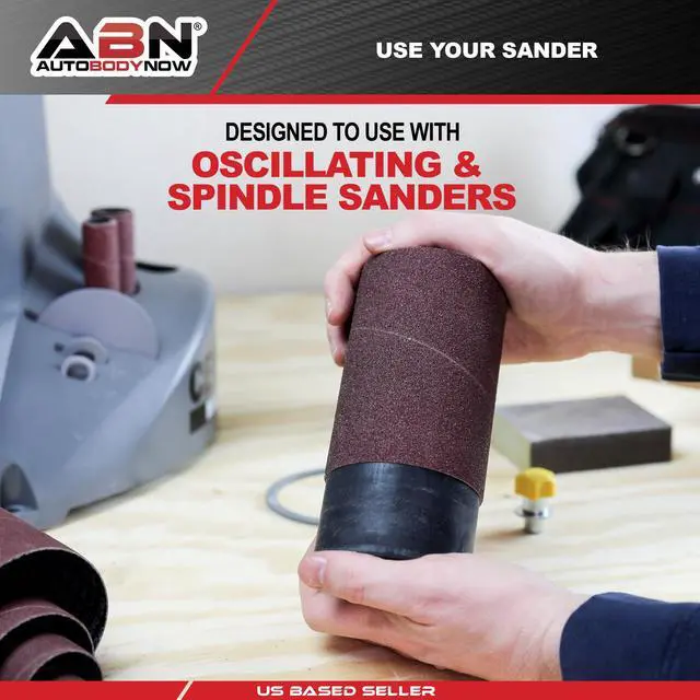 Alt view image 5 of 7 - ABN Aluminum Oxide Wood Sanding Sleeves 18-Pack 4.5 Inch Long Sandpaper Rolls