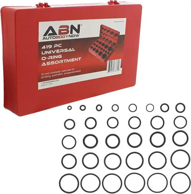 Main image of ABN Metric Rubber O Rings Assortment Set - 419 Piece Assorted Gasket O Rings