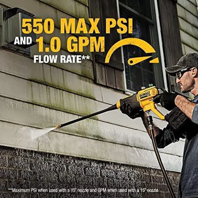Alt view image 8 of 9 - Dewalt DCPW550B 20V MAX 550 PSI Cordless Power Cleaner (Tool Only)