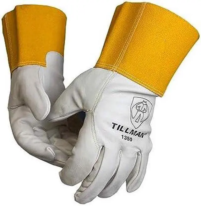Alt view image 6 of 6 - Tillman 1350 Unlined Top Grain Cowhide MIG Welding Gloves 4" Cuff, Small