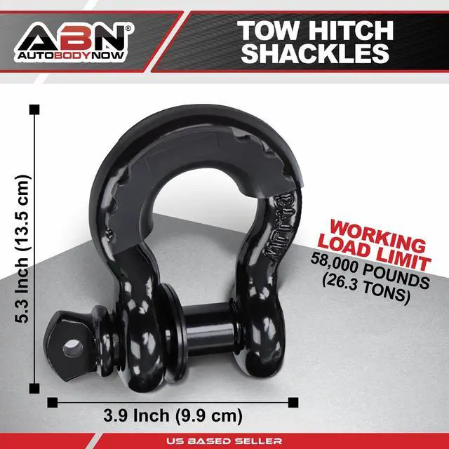 Alt view image 4 of 7 - ABN Recovery Tow Strap Kit - 35,000lbs Load Limit Tree Saver Straps Snatch Block