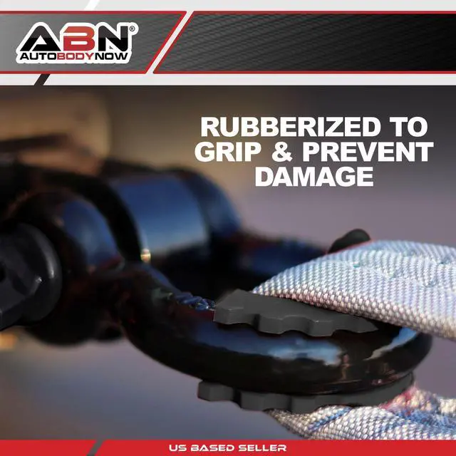 Alt view image 5 of 7 - ABN Recovery Tow Strap Kit - 35,000lbs Load Limit Tree Saver Straps Snatch Block