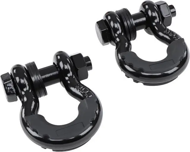 Main image of ABN Tow Hitch D Ring 3/4 Inch - 2pk Towing D Rings 41,850 lb Break Strength