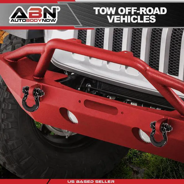 Alt view image 5 of 7 - ABN Tow Hitch D Ring 3/4 Inch - 2pk Towing D Rings 41,850 lb Break Strength