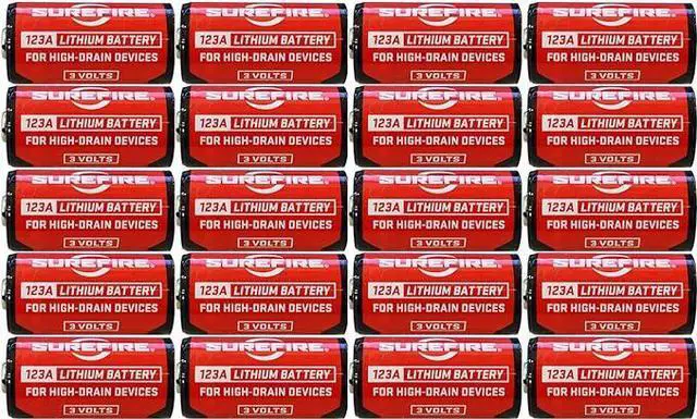 Main image of SureFire SF12-BB 123A CR123 3-Volt Lithium Batteries - 20 Pack