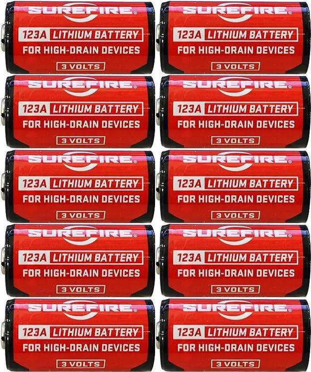 Main image of SureFire SF12-BB 123A CR123 3-Volt Lithium Batteries - 10 Pack