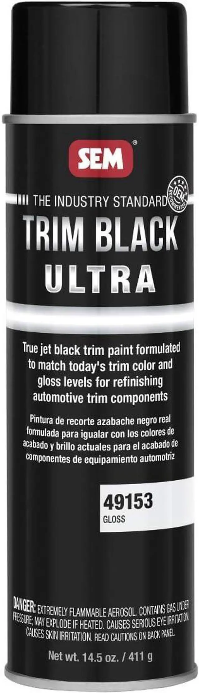 Main image of SEM 49153 Trim Black Ultra, Black Spray Paint with Gloss Finish