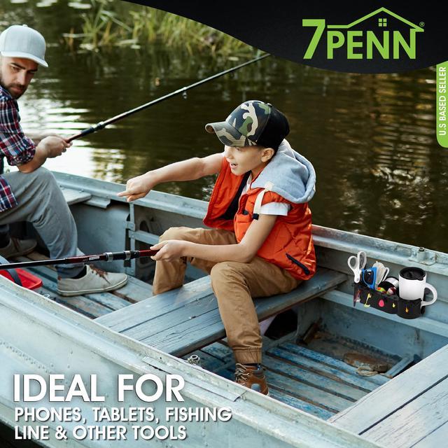Alt view image 6 of 7 - 7Penn Boat Storage Organizer - 2 Pack Draining Marine Cup Holder for Accessories