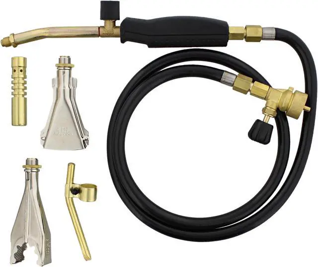 Alt view image 7 of 7 - BISupply Hand Held Propane Torch Kit - 50in Handheld Torch with Hose and Burners