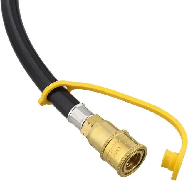 Alt view image 3 of 7 - BISupply Low Pressure Regulator Hose 8ft Steel Propane Gas Grill and Heater
