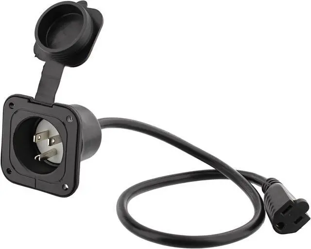 Main image of Dumble Power Inlet Port Plug 125 Volt AC Port Plug 15 Amp RV Electrical Outlet