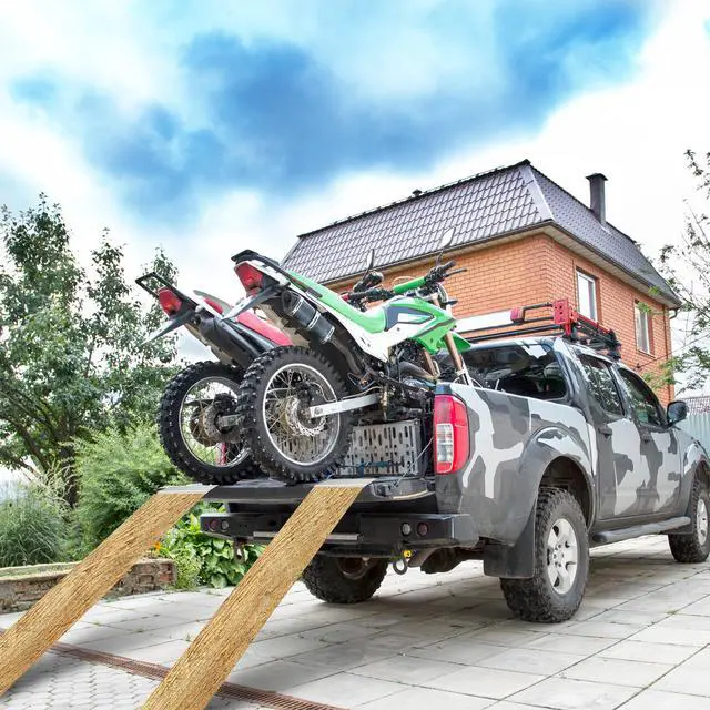 Alt view image 5 of 7 - BISupply Truck Ramp End Kit - 12in Motorcycle Loading Ramp Brackets and Feet