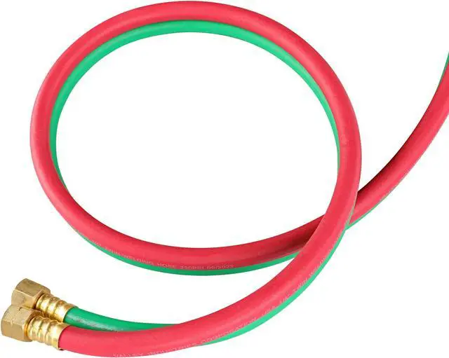 Alt view image 3 of 7 - ABN Oxy Acetylene Hose - 50ft 1/4in B Fitting Twin Welding Cutting Torch Hoses