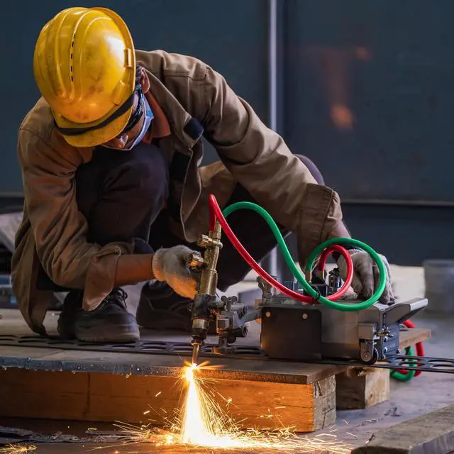 Alt view image 5 of 7 - ABN Oxy Acetylene Hose - 50ft 1/4in B Fitting Twin Welding Cutting Torch Hoses