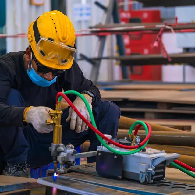 Alt view image 6 of 7 - ABN Oxy Acetylene Hose - 50ft 1/4in B Fitting Twin Welding Cutting Torch Hoses