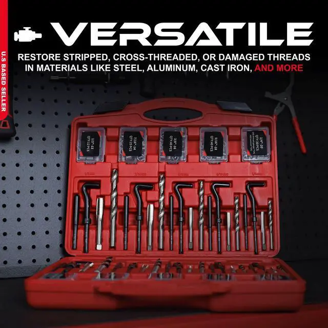 Alt view image 3 of 7 - ABN 338 PC Thread Repair Kit - SAE & Metric sizes Thread Restoration Kit
