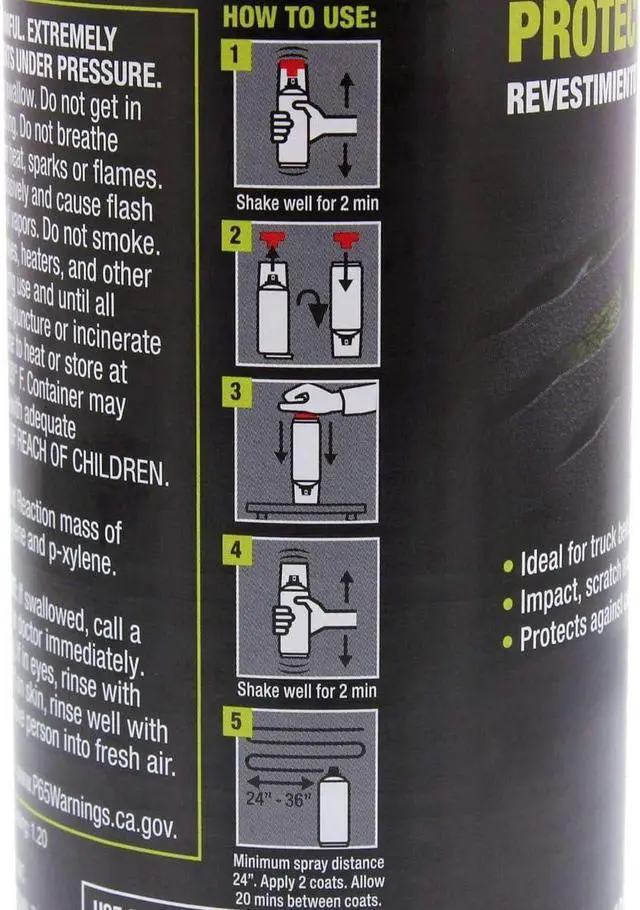 Alt view image 3 of 3 - U-Pol Raptor 2K Flame Red Spray-On Truck Bedliner Aerosol 13.2 oz (4 Pack)