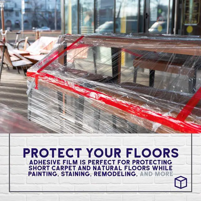 Alt view image 5 of 7 - BISupply | Plastic Carpet Protector Film 36 In x 200 Ft Plastic Carpet Protector
