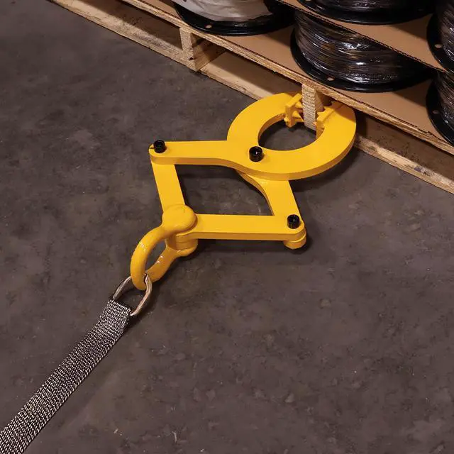 Alt view image 7 of 7 - BISupply | Pallet Puller Clamp in Yellow  6000 lb pound Capacity  Pallet Grabber