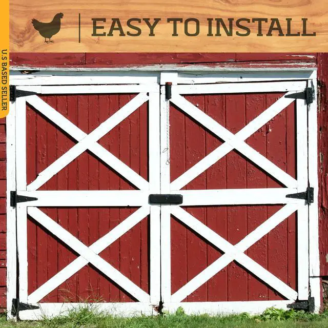 Alt view image 4 of 7 - Rural365 Triangle Door Hinge 4 Pk - Heavy Duty 6in Farmhouse Style Door Hinges