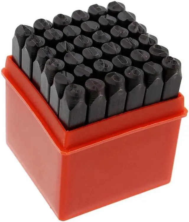 Alt view image 3 of 12 - ABN Metal 1/4" Inch Stamping 36-Piece Tool Kit – Embossing & Engraving Stamp Set