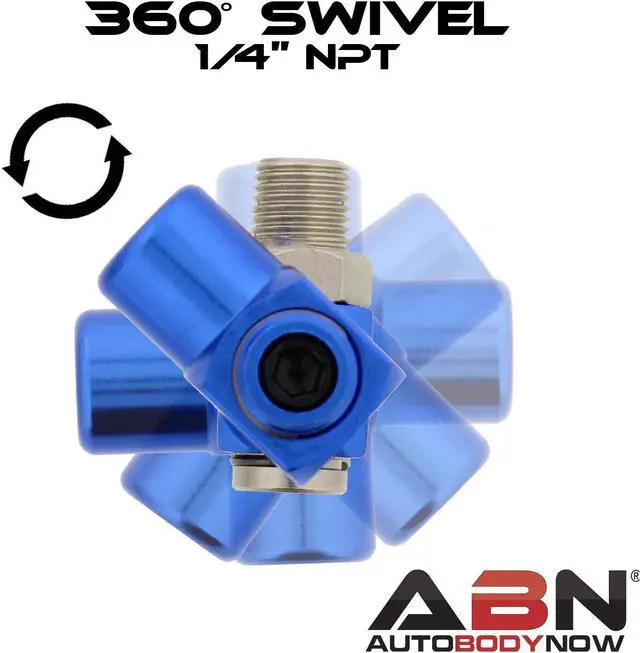 Alt view image 2 of 11 - ABN 1/4" Inch NPT 360 Degree Swivel Connector with Tension Control