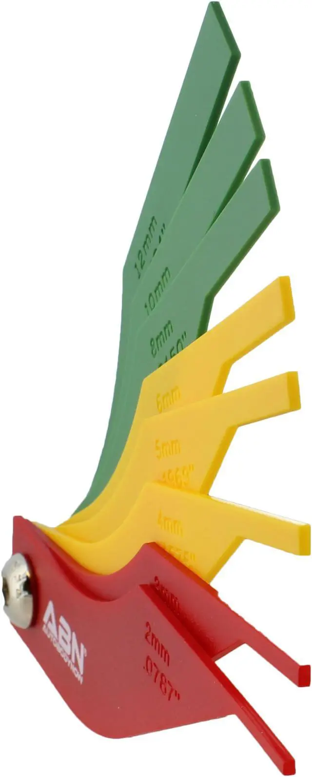 Alt view image 3 of 5 - ABN Brake Lining Thickness SAE & Metric Gauge 8 Piece Tool Set