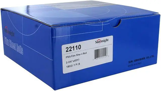 Alt view image 3 of 3 - Sunmight 22110 2-3/4" x 45YD 180 Grit PSA Film Sanding Sheet Roll