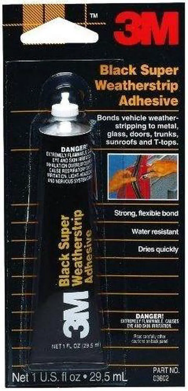 Main image of 3M 03602 Black Super Weatherstrip Adhesive, 1 oz. Tube
