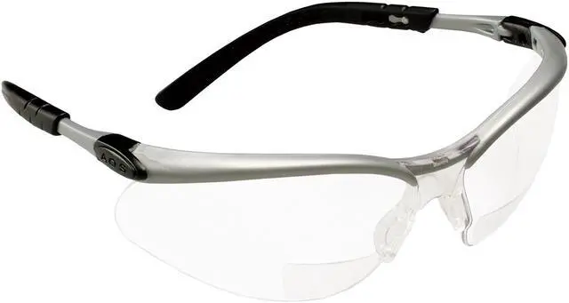 Main image of 3M BX Reader Protective Eyewear Silver Frame Clear Lens +2.5 Diopter - MMM11376