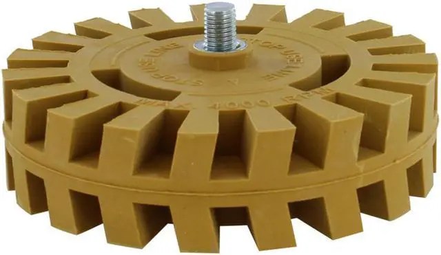 Alt view image 7 of 7 - ABN Rubber Eraser Wheel & Drill Adapter 1-Pack Adhesive Remover, Vinyl Decal, Graphics Removal Tool