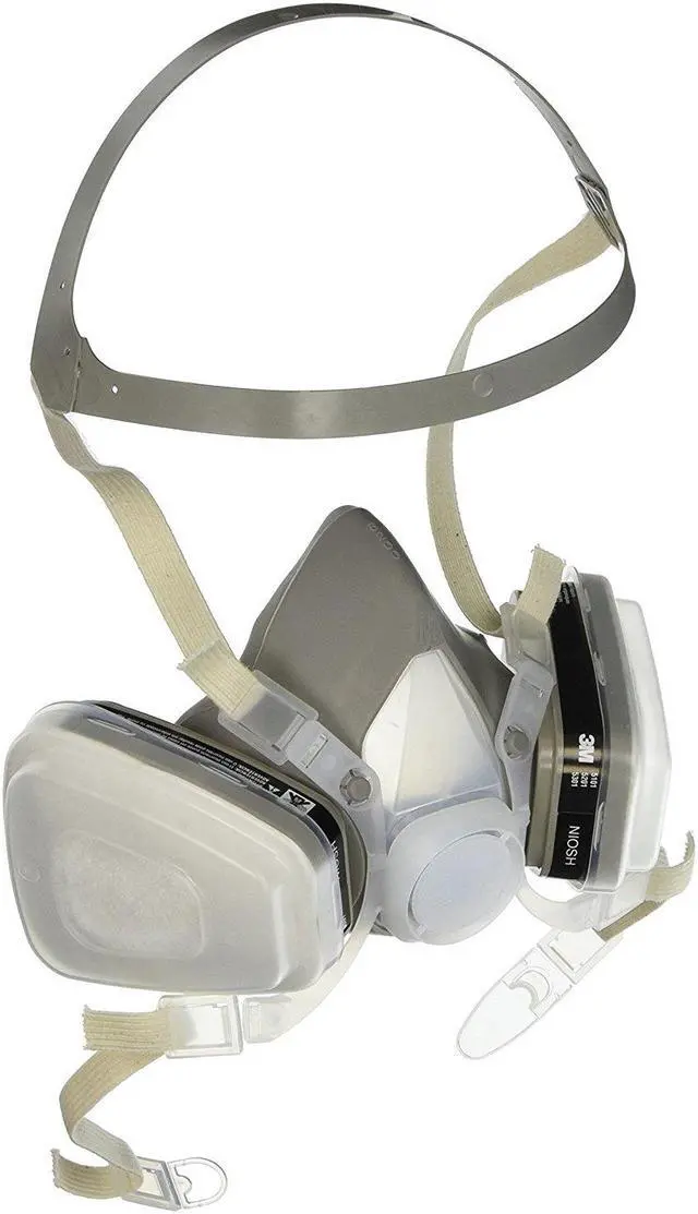Alt view image 2 of 7 - 3M 66068 Half Facepiece Disposable Respirator 51P71, Organic Vapor/P95, Small