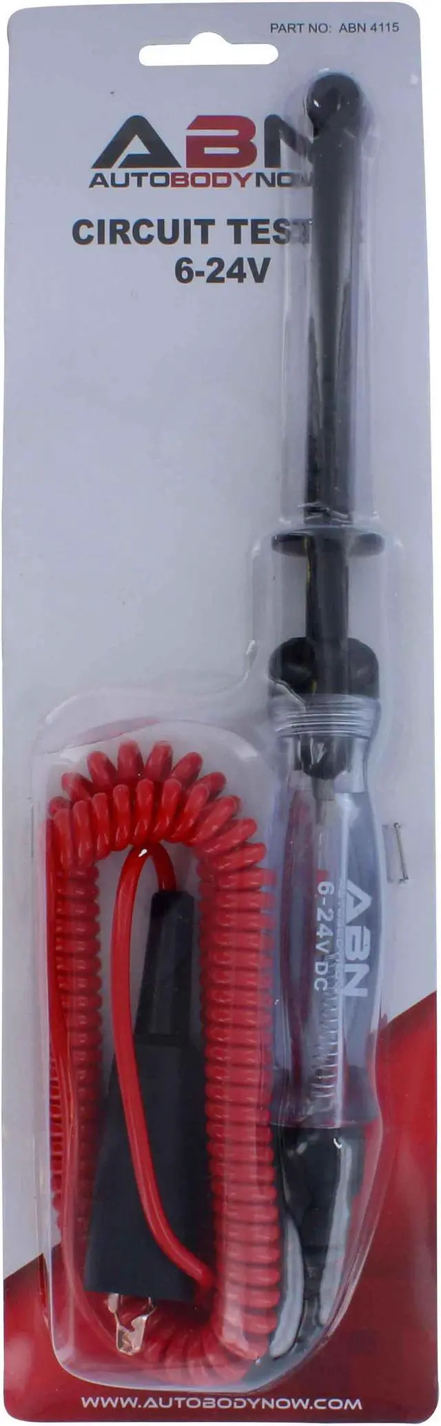 Alt view image 3 of 10 - ABN Wire Piercing Circuit Tester LED Test Light 6-12-24V Automotive Probe Tool