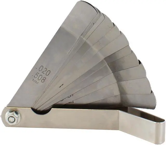 Main image of ABN® Universal SAE & Metric Offset Valve Feeler Thickness Gauge 16pc Blade Tool