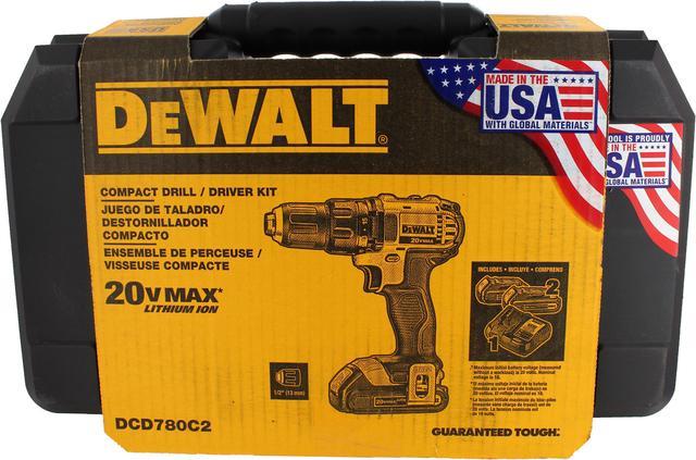 DeWalt 20V MAX* Lithium Ion Compact Drill / Driver Kit (1.5 Ah)