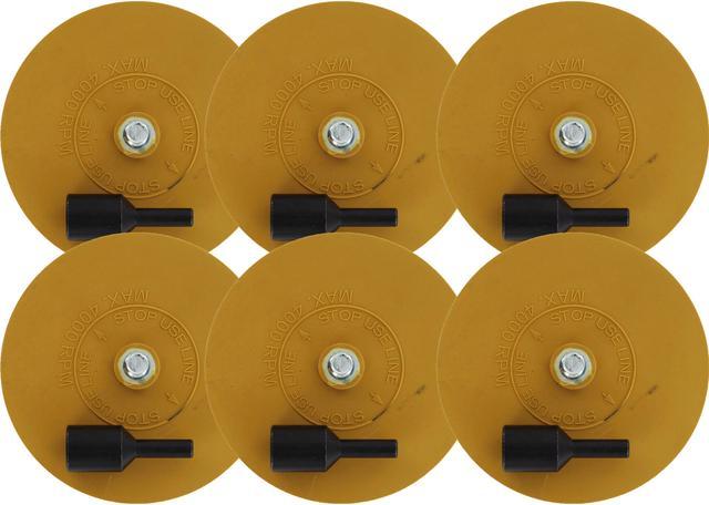 ABN Rubber Eraser Wheel & Adapter 6-Pack Vinyl Decal Pinstripe