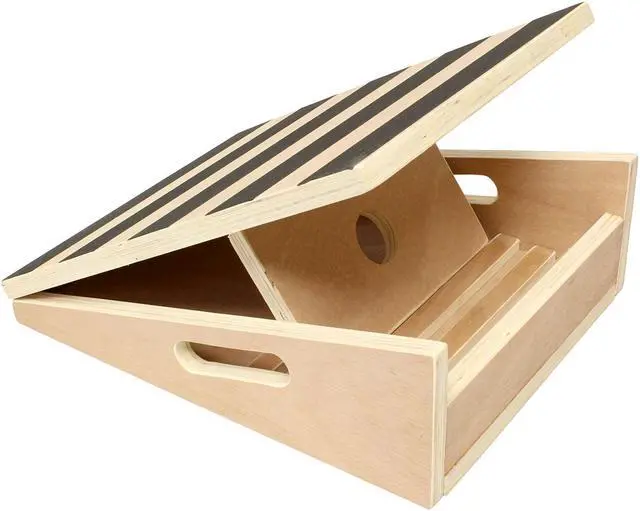 Alt view image 4 of 6 - Calf Stretcher Slant Board – Wooden Incline Board Calf Stretch Wedge