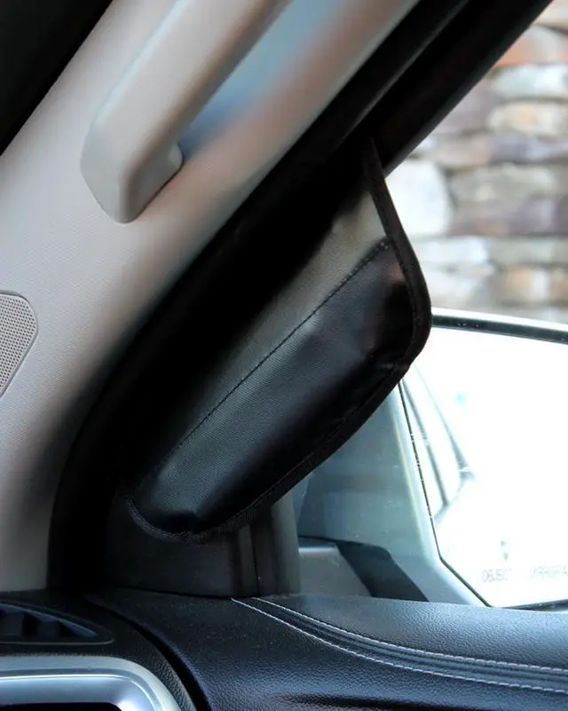 Alt view image 5 of 6 - Delk Polarshield Winter Windshield Cover with Security Panels, Black, 61"x32"