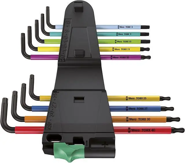Alt view image 2 of 3 - Wera 073599 Multicolor Ball End Torx + Security Torx L-key Clip Set (Retail Box)