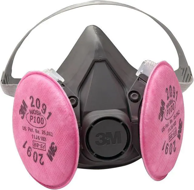 Main image of 3M 07002 Half Facepiece Respirator 6291, Medium w/ Particulate Filters