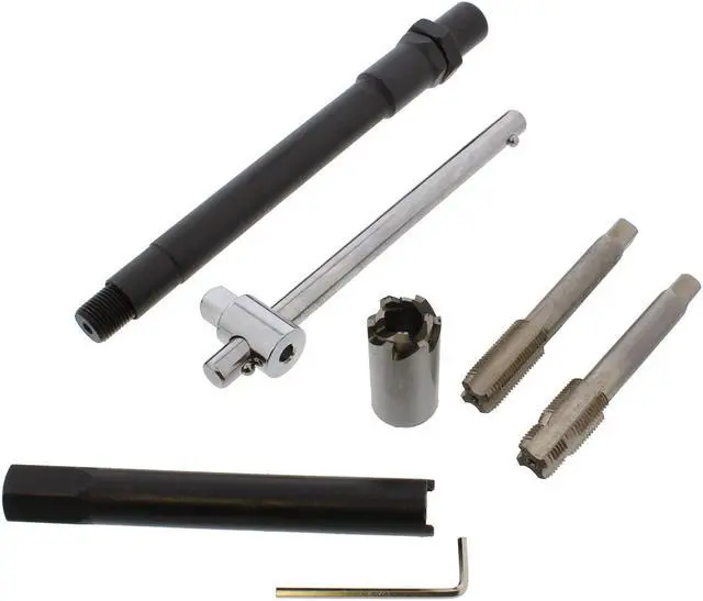Alt view image 3 of 7 - ABN Spark Plug Thread Repair 14mm Metric Rethreading Set Rethreading Tool Kit