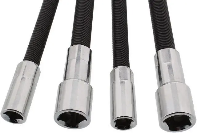 Alt view image 2 of 6 - ABN 4pc Flexible Socket Extension Bar Set - 1/4 and 3/8in Flex Socket Extensions