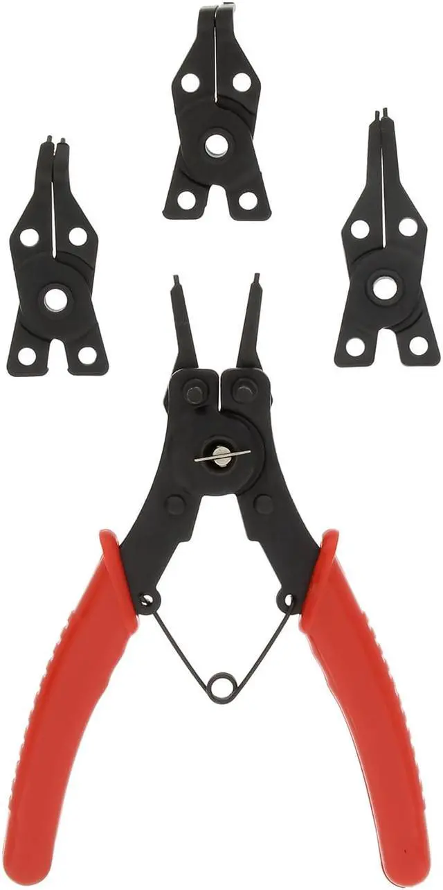 Alt view image 5 of 6 - ABN | Snap Ring Pliers Set – 5 Pc Interchangeable Jaw Head C Clip Pliers Set