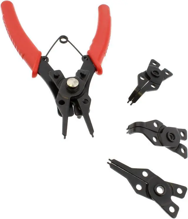 Alt view image 4 of 6 - ABN | Snap Ring Pliers Set – 5 Pc Interchangeable Jaw Head C Clip Pliers Set