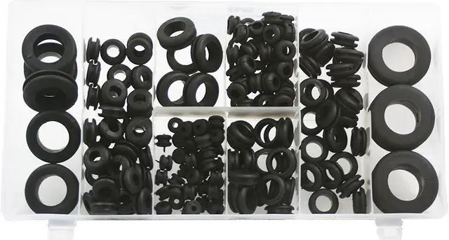Alt view image 2 of 7 - ABN 180 Piece SAE Rubber Grommet Assortment 7/8 5/8 5/16 7/16 3/8 1/4 1/2 & 1 Inch