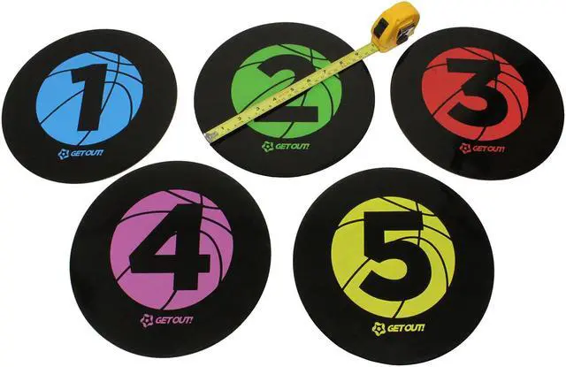Alt view image 6 of 8 - Basketball Training Disc Spot Markers 5-Pack Court Floor Poly Spots