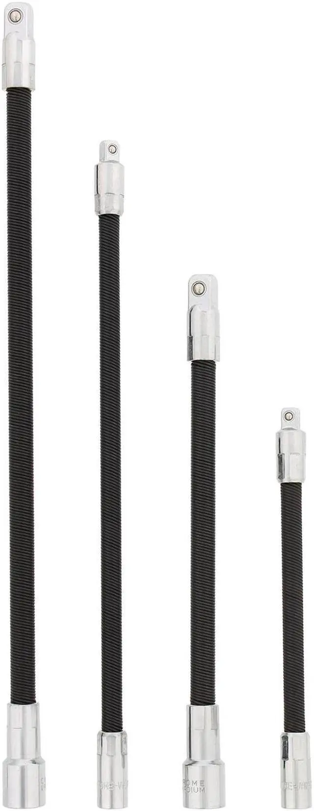 Alt view image 5 of 6 - ABN 4pc Flexible Socket Extension Bar Set - 1/4 and 3/8in Flex Socket Extensions