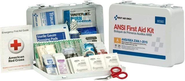 Alt view image 4 of 12 - First Aid Only ANSI Class A 25 Person Bulk First Aid Kit for 25 People 89 Pieces 90560